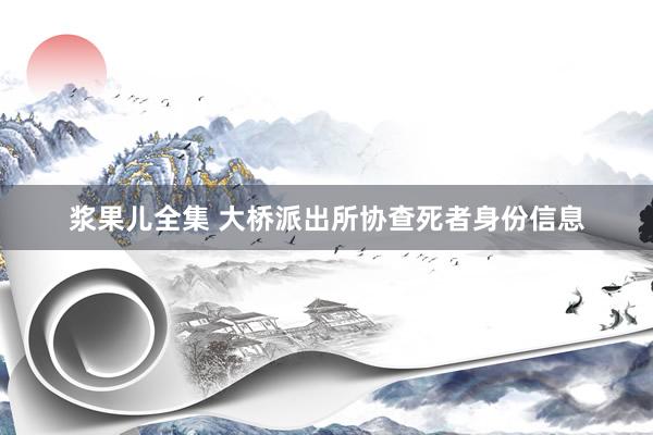 浆果儿全集 大桥派出所协查死者身份信息