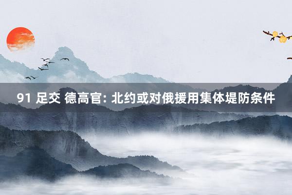 91 足交 德高官: 北约或对俄援用集体堤防条件