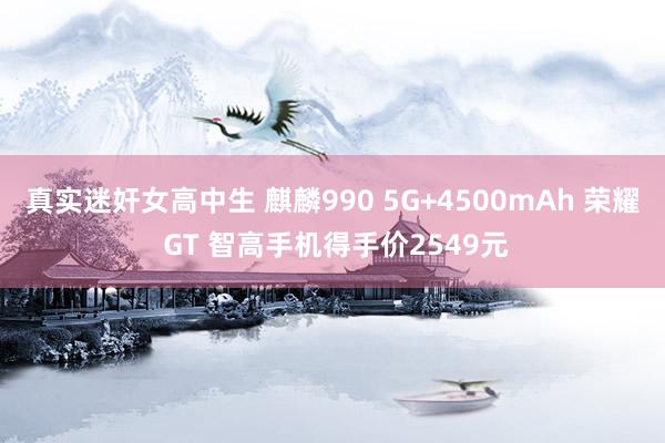 真实迷奸女高中生 麒麟990 5G+4500mAh 荣耀 GT 智高手机得手价2549元
