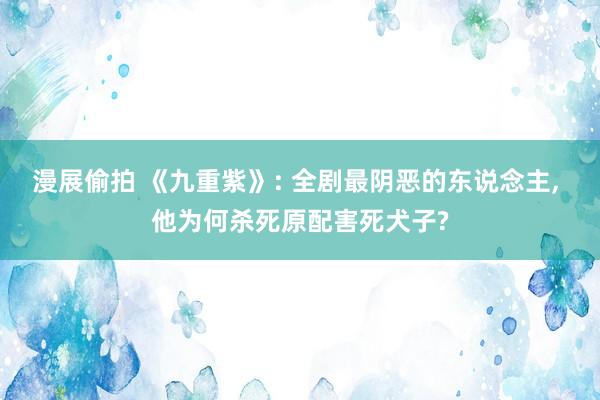 漫展偷拍 《九重紫》: 全剧最阴恶的东说念主， 他为何杀死原配害死犬子?