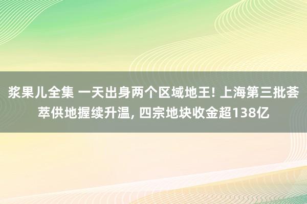浆果儿全集 一天出身两个区域地王! 上海第三批荟萃供地握续升温， 四宗地块收金超138亿