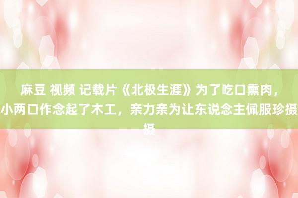 麻豆 视频 记载片《北极生涯》为了吃口熏肉，小两口作念起了木工，亲力亲为让东说念主佩服珍摄