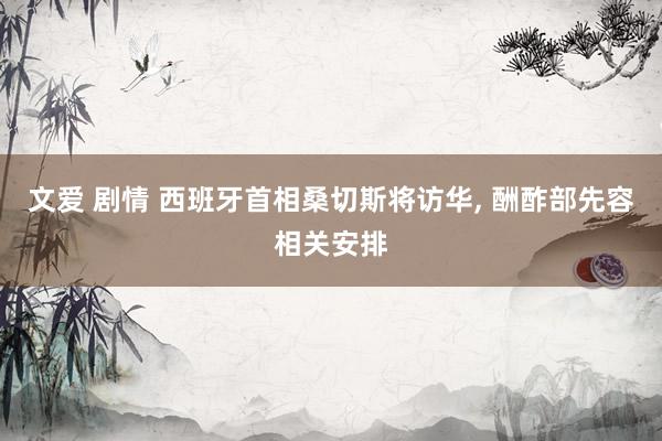文爱 剧情 西班牙首相桑切斯将访华， 酬酢部先容相关安排