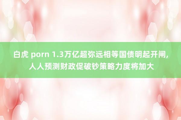 白虎 porn 1.3万亿超弥远相等国债明起开闸， 人人预测财政促破钞策略力度将加大